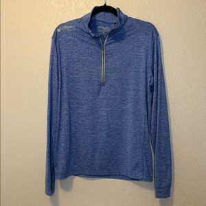 Men’s Columbia Golf blue half zip pullover Size Small